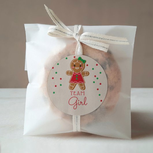 ジェンダーが投票チームの女の子ジンジャーブレッドを明らかにする ラウンドシール