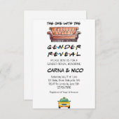 ジェンダーが明らかにする赤ちゃんシャワー招待状 招待状 (正面/裏面)