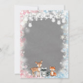 ジェンダーが明らかにする途中で雪が少し降っている 招待状 (裏面)