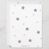 ジェンダーが票の署名を明らかにする招待状 招待状 (裏面)