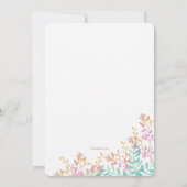 ジェンダーが赤ちゃんのシャワーを明らかにする 招待状 (裏面)