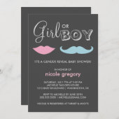ジェンダーが赤ちゃんのシャワーを明らかにする 招待状 (正面/裏面)