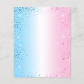 ジェンダーが赤ちゃんのシャワー予算の招待を明らかにする チラシ (裏面)