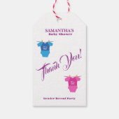 ジェンダーが赤ちゃんシャワーの男の子または女の子を明らかにする？ガールボーイ。 ギフトタグ (裏面)