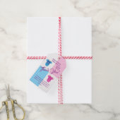 ジェンダーが赤ちゃんシャワーの男の子または女の子を明らかにする？ガールボーイ。 ギフトタグ (より糸付き)