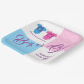 ジェンダーが赤ちゃんシャワーの男の子または女の子を明らかにする？ガールボーイ。 ペーパープレート (傾斜あり)