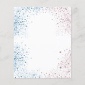 ジェンダーが赤ちゃんシャワーを明かすテディベア青ピンク (裏面)