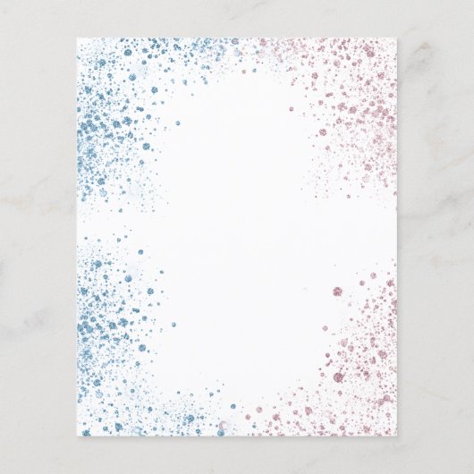 ジェンダーが赤ちゃんシャワーを明かすテディベア青ピンク (裏面)