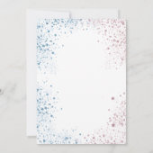 ジェンダーが赤ちゃんシャワーを明かすテディベア青ピンク 招待状 (裏面)