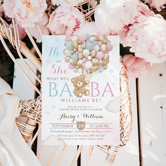 ジェンダーが赤ちゃんシャワーを明らかにするのを待つ 招待状