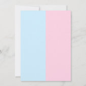 ジェンダーが赤ちゃんシャワーを明らかにするテディベア 招待状 (裏面)