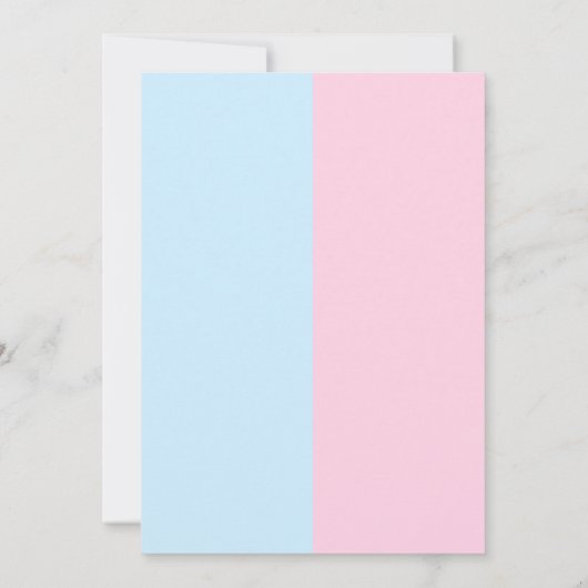 ジェンダーが赤ちゃんシャワーを明らかにするテディベア 招待状 (裏面)