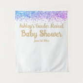 ジェンダーが赤ちゃんシャワーを明らかにするフォトブース背景プロップ タペストリー (正面)
