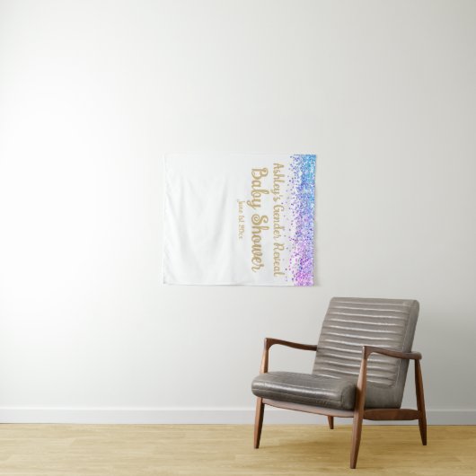 ジェンダーが赤ちゃんシャワーを明らかにするフォトブース背景プロップ タペストリー (インサイチュ(横))