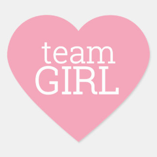 ジェンダーが赤ちゃんシャワーを明らかにする – チームピンクガール ハートシール