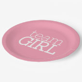 ジェンダーが赤ちゃんシャワーを明らかにする – チームピンクガール ペーパープレート (アングル)
