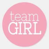 ジェンダーが赤ちゃんシャワーを明らかにする – チームピンクガール ラウンドシール (正面)