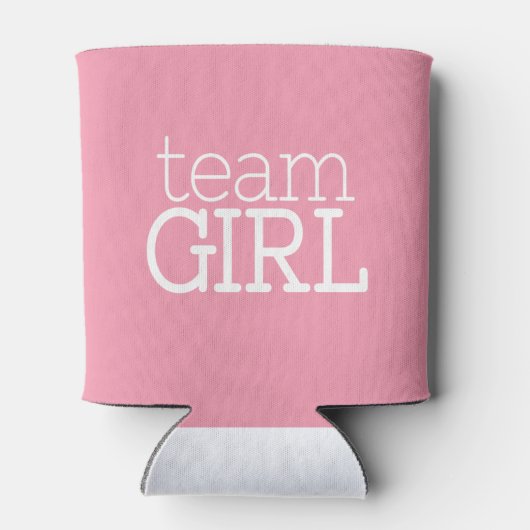 ジェンダーが赤ちゃんシャワーを明らかにする – チームピンクガール 缶クーラー (裏面)