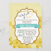 ジェンダーが赤ちゃんシャワーを明らかにする 招待状 (正面/裏面)