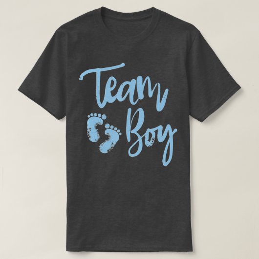 ジェンダーが赤ちゃんシャワーを明らかにする – Team Boy Tシャツ (デザイン正面)