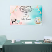 ジェンダーが赤ちゃんシャワーを表示ウェルカムバナー 横断幕 (トレードショー)