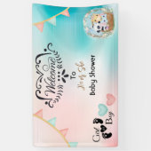 ジェンダーが赤ちゃんシャワーを表示ウェルカムバナー 横断幕 (縦)
