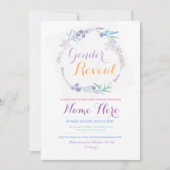 ジェンダーが赤ちゃんシャワーピンクのフローラパーティー招待状 招待状 (正面)