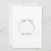 ジェンダーが赤ちゃんシャワーピンクのフローラパーティー招待状 招待状 (裏面)