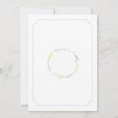 ジェンダーが赤ちゃんシャワーピンクのフローラパーティー招待状 招待状 (裏面)