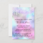 ジェンダーが赤ちゃんシャワーピンク青かわいい足 招待状 (裏面)