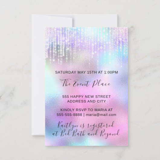 ジェンダーが赤ちゃんシャワーピンク青かわいい足 招待状 (裏面)