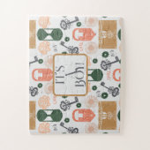 ジェンダーが赤ちゃんシャワー少年を明かす ジグソーパズル (縦)