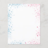 ジェンダーが赤ちゃんシャワー蝶の予算を明らかにする チラシ (裏面)