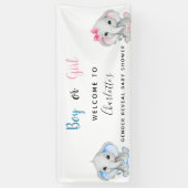 ジェンダーが赤ちゃんシャワー象の男の子を明かす 横断幕 (縦)