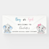 ジェンダーが赤ちゃんシャワー象の男の子を明かす 横断幕 (横)