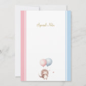 ジェンダーが赤ん坊の動物を明らかにする招待状 招待状 (裏面)