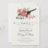 ジェンダーが銃またはバラを明らかにする招待状 招待状 (正面)