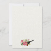 ジェンダーが銃またはバラを明らかにする招待状 招待状 (裏面)