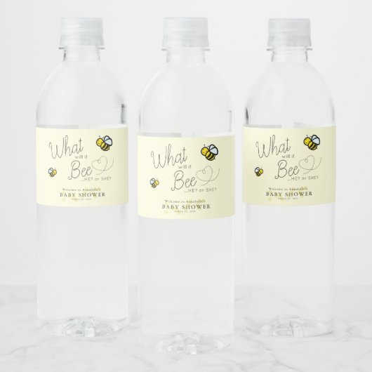 ジェンダーが黄色の赤ちゃんシャワーを明らかにする ペットボトルラベル (ボトル)