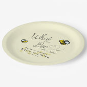 ジェンダーが黄色の赤ちゃんシャワーを明らかにする ペーパープレート (アングル)