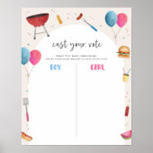 ジェンダーがBabyQ投票ボードのポスターのサインを明らかにする ポスター (正面)