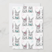 ジェンダーになるベビーがバニーを明かす 招待状 (裏面)