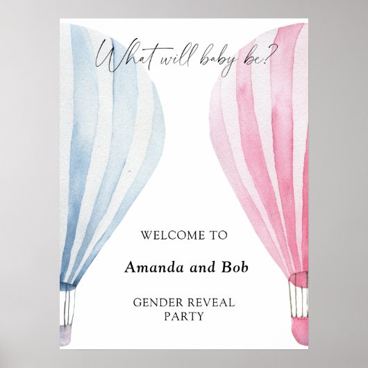 ジェンダーになるベビーが歓迎することを明らかにする ポスター (正面)