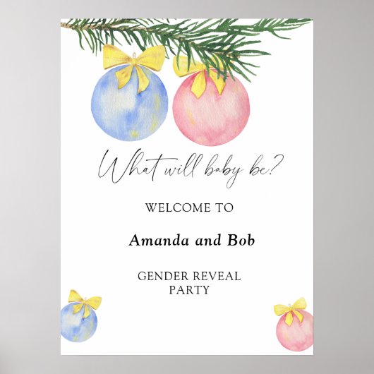 ジェンダーになるベビーが歓迎することを明らかにする ポスター (正面)