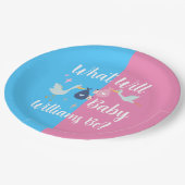 ジェンダーになるベビーとはパーティー ペーパープレート (アングル)