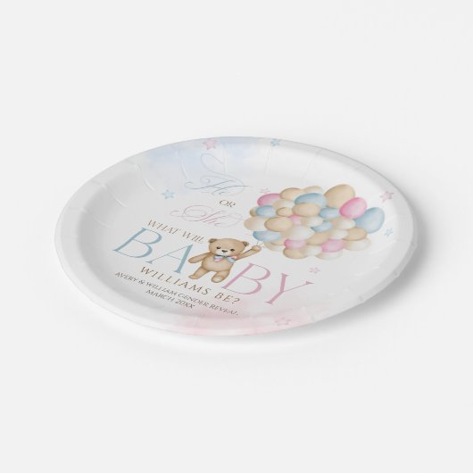 ジェンダーに明かされるのを待つことができる ペーパープレート (アングル)