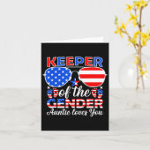 ジェンダーのおばさん愛してるよ 4th Of July カード (黄色い花)