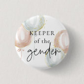 ジェンダーのキーパーがピンクと青のバルーンを明らかにする 缶バッジ (正面)