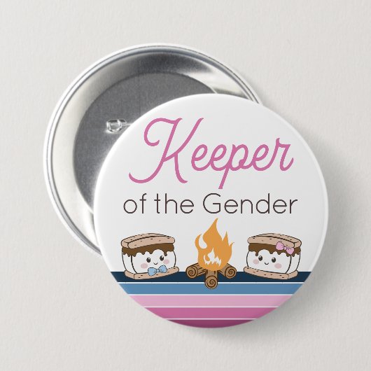 ジェンダーのキーパーがSの他のピンを明らかにする 缶バッジ (正面&裏面)