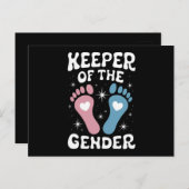 ジェンダーのキーパーは、パーティー男の子の家族を明らかにする ポストカード (正面/裏面)